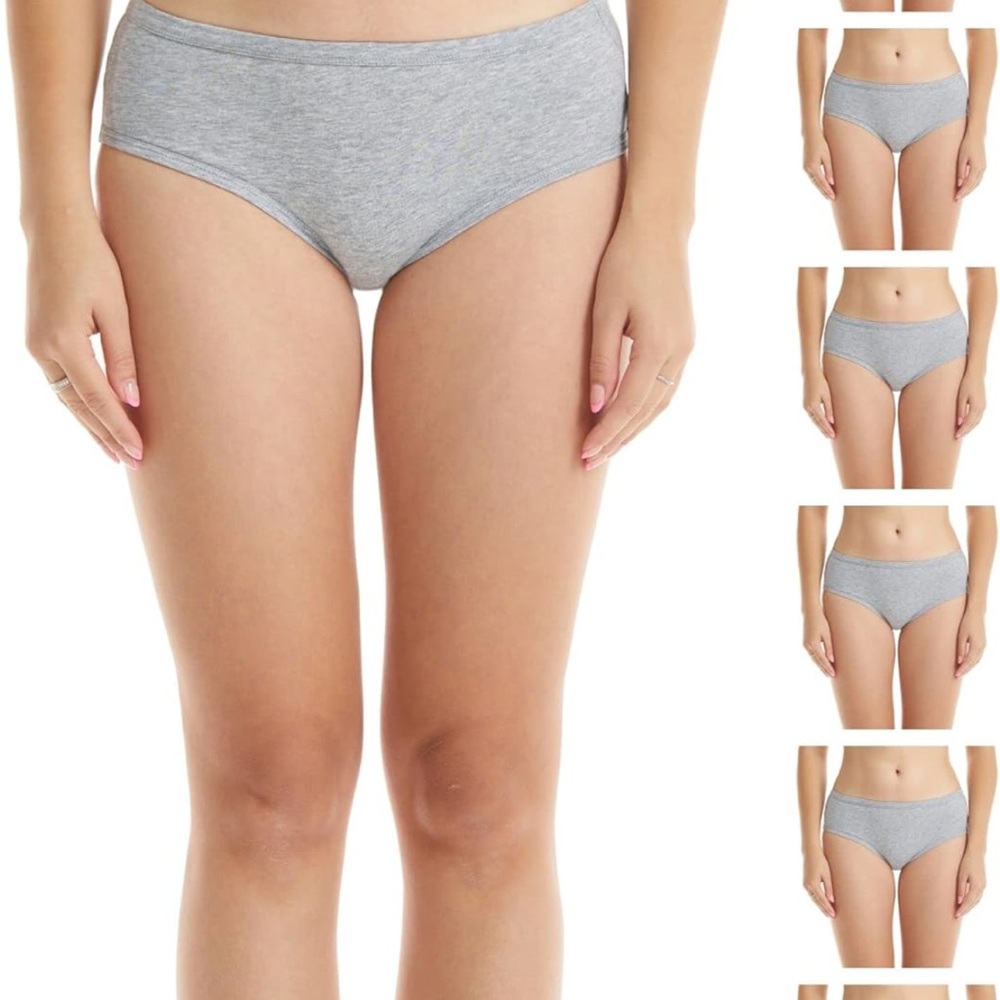 ESTEEZ Women's Breathable Soft Stretch Cotton Underwear Mid-Rise Briefs 6 pairs